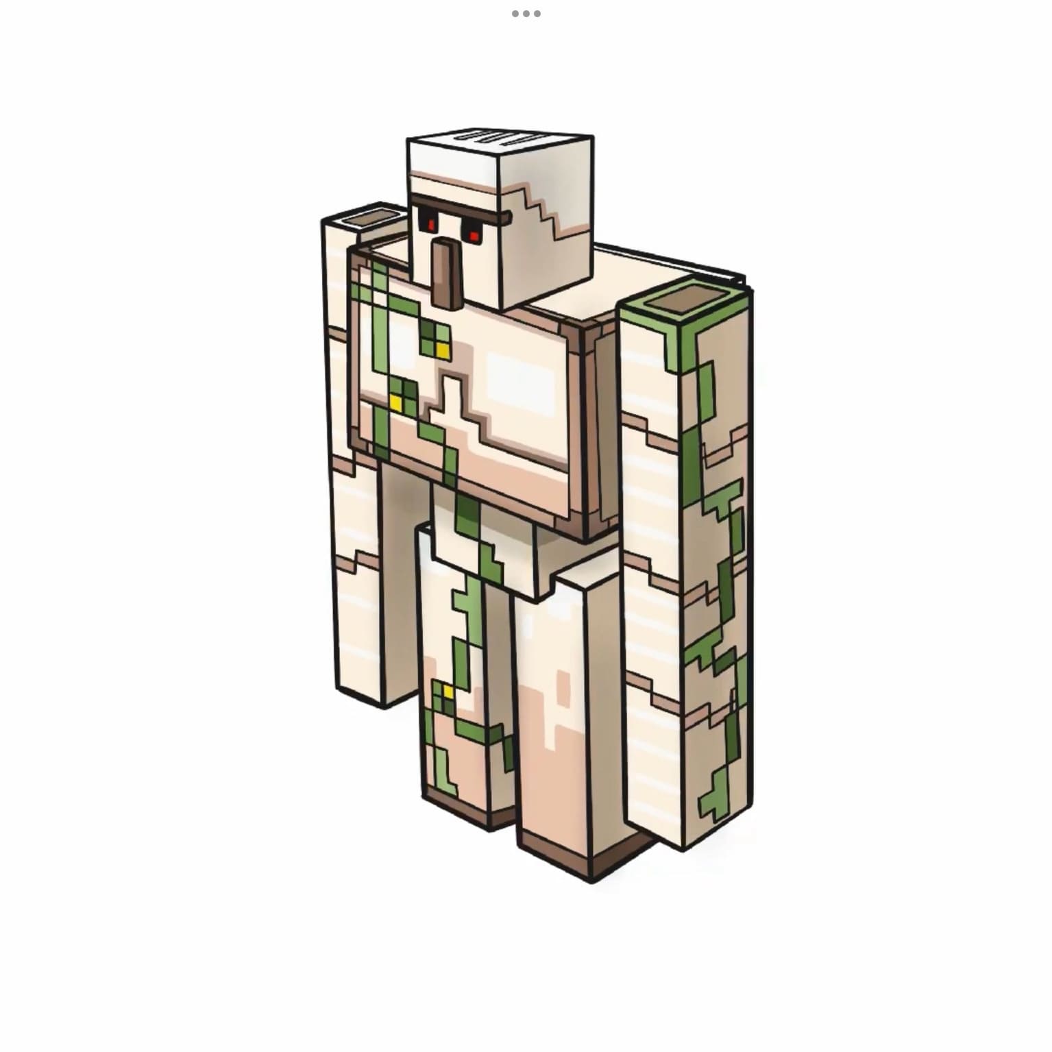 Как нарисовать голема из Майнкрафта